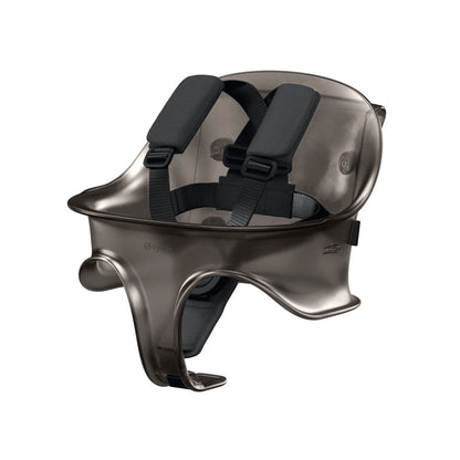 Cybex Lemo baby seat in metallic grey with black harness straps