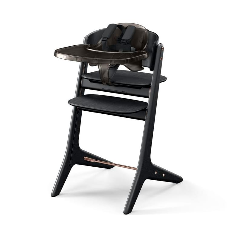 Cybex black high chair with tray and harness