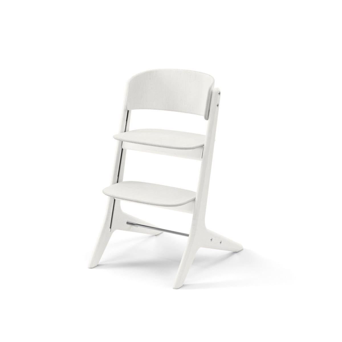 White Cybex Lemo high chair with adjustable seat and footrest