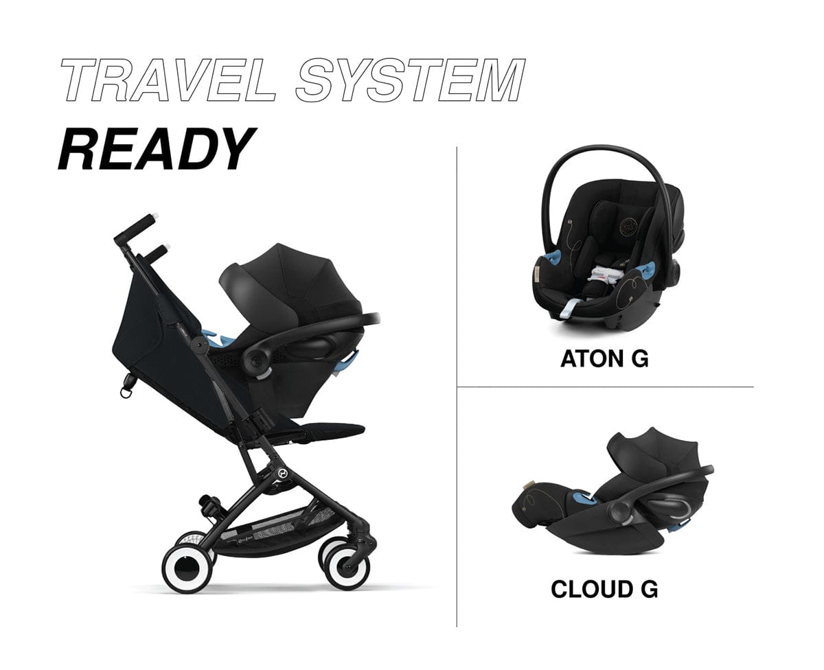 Cybex Libelle 2 Compact Stroller (with 1 Pull Harness) - Magic Black - 524000209