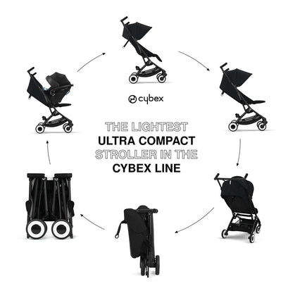 Cybex Libelle 2 Compact Stroller (with 1 Pull Harness) - Magic Black - 524000209