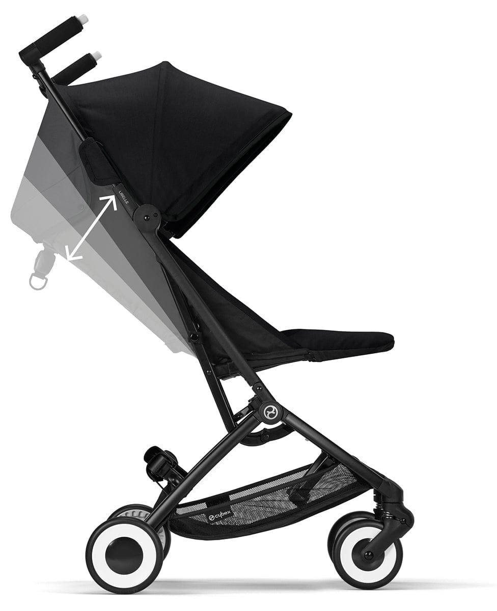 Cybex Libelle 2 Compact Stroller (WITHOUT 1 Pull Harness) - Moon Black - 522001703