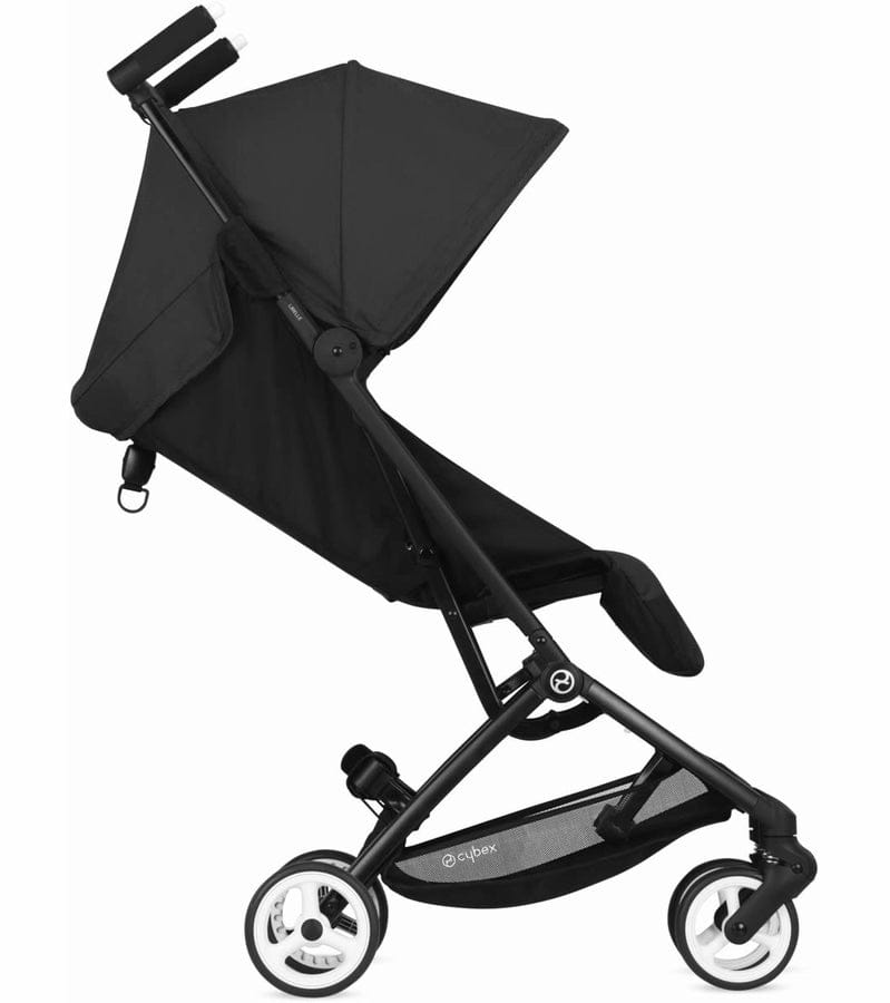 Cybex Libelle Compact Stroller + Aton 2 SensorSafe Travel System Bundle - River Blue / Lavastone Black
