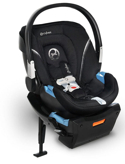 Cybex Libelle Compact Stroller + Aton 2 SensorSafe Travel System Bundle - River Blue / Lavastone Black