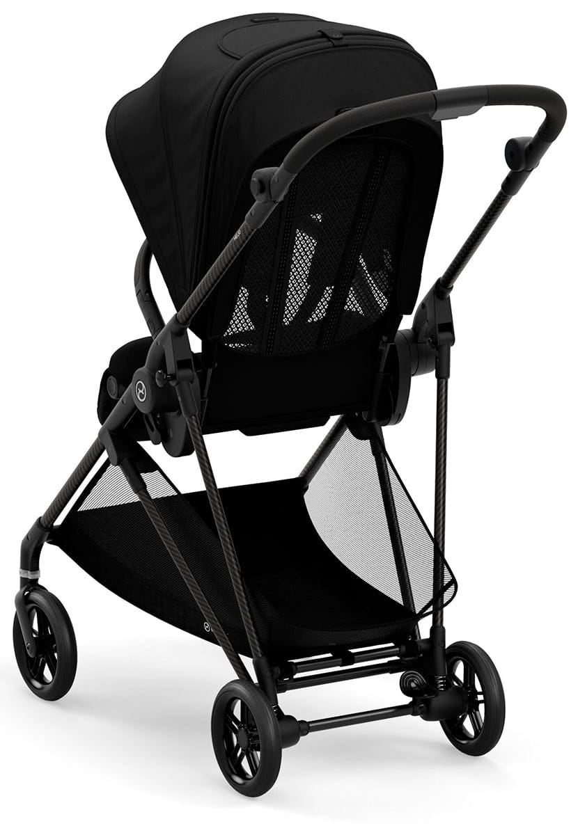 Cybex Melio Carbon 2.0 Stroller + Cot Bundle - Deep Black (Albee Exclusive) - 521002889-521002891