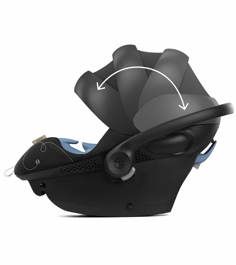Cybex Melio Carbon 3 + Aton G Travel System Bundle - Moon Black / Moon Black - 522002401-522001441