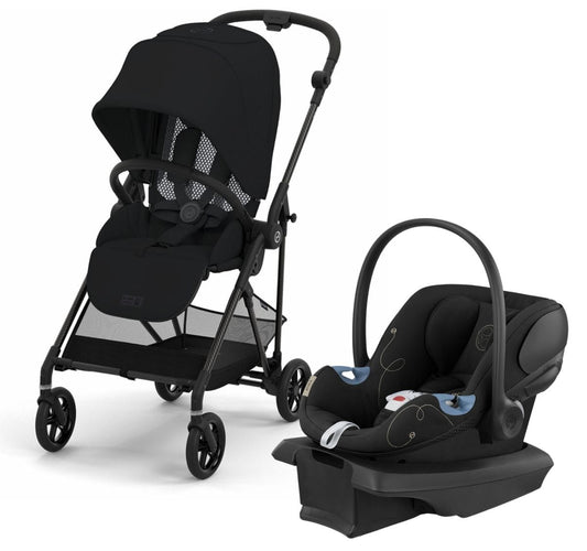 Cybex Melio Carbon 3 + Aton G Travel System Bundle - Moon Black / Moon Black - 522002401-522001441
