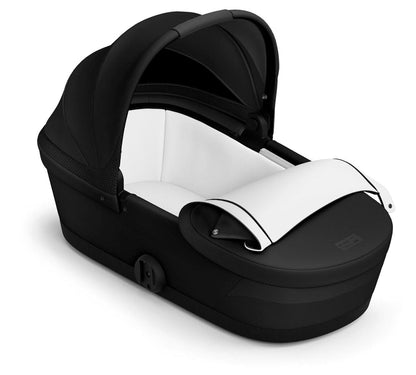 Cybex Melio Carbon 3 Compact Stroller + Melio Cot 3 Bundle - Moon Black - 522002401-522003835