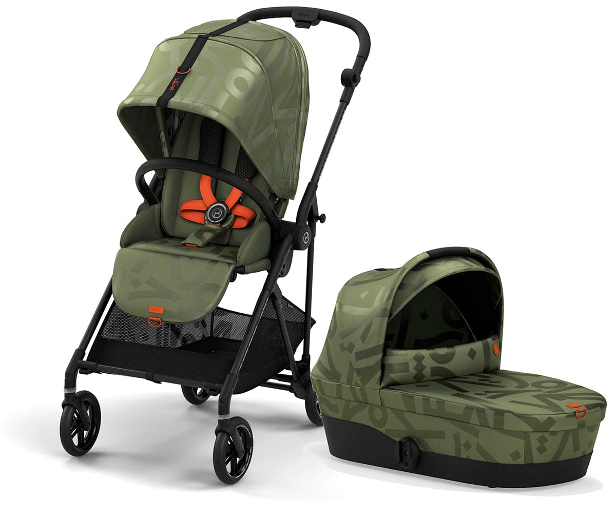 Cybex Melio Street Stroller + Cot Bundle - Olive Green - 521001591-521001567