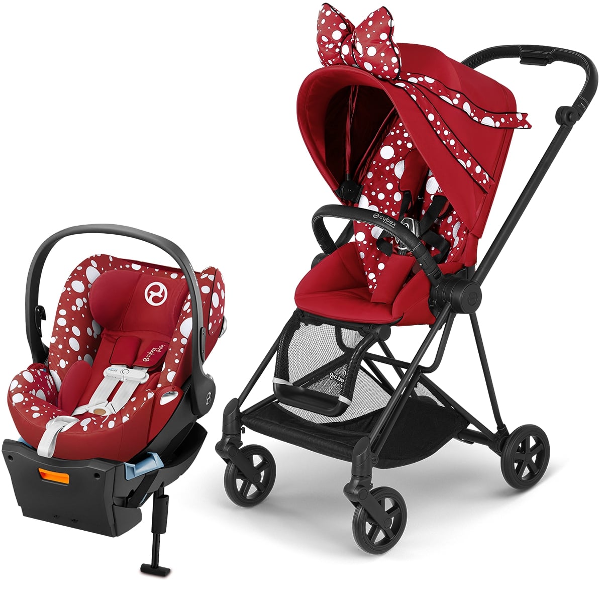 Cybex Mios 2 + Cloud Q Travel System Bundle - Petticoat Red by Jeremy Scott