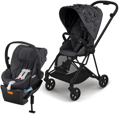 Cybex Mios 2 + Cloud Q Travel System Bundle - Simply Flowers - Dream Grey - TRVL-519003267-SF-GREY