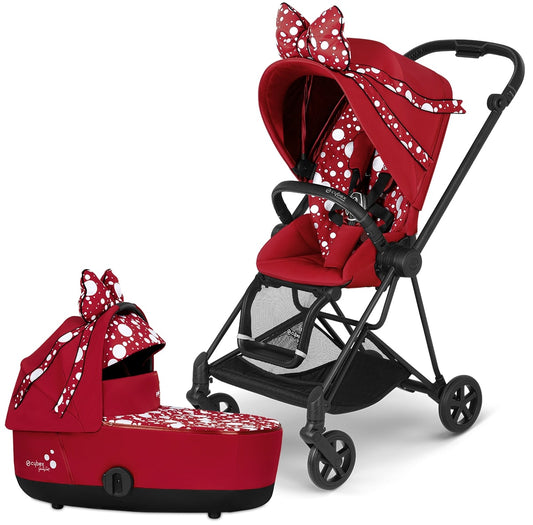 Cybex Mios 2 Complete Stroller with Lux Bassinet Bundle - Petticoat Red by Jeremy Scott - 519003267-B-PET