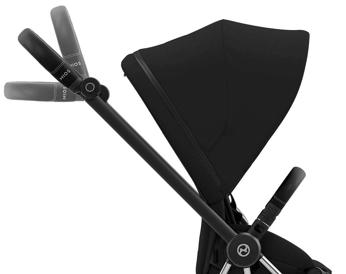 Cybex Mios 3 Stroller (One Box) - Chrome / Black / Deep Black - 521004317