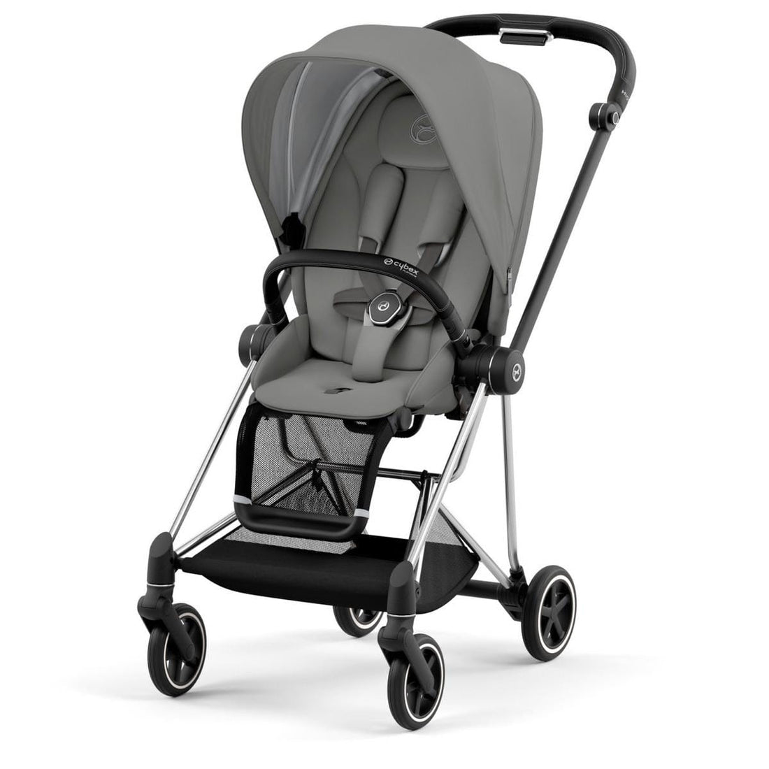 Cybex MIOS 3 Stroller (One Box) - Chrome / Black / Soho Grey - 521004329