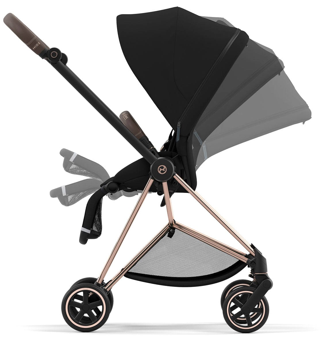 Cybex Mios 3 Stroller (One Box) - Rose Gold / Brown / Deep Black - 521004301