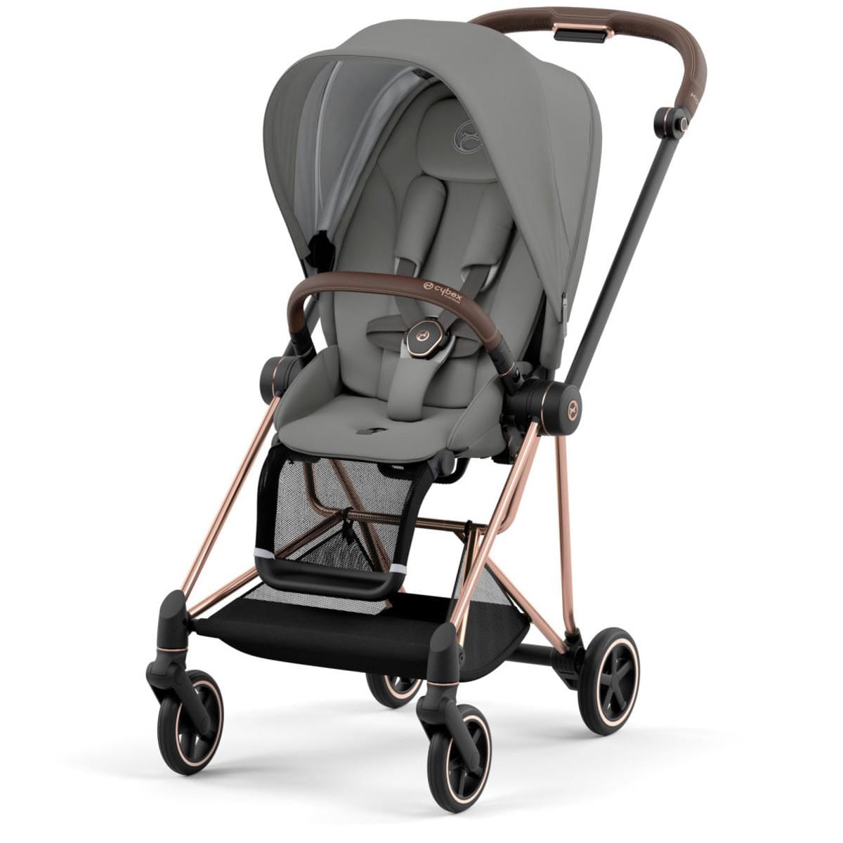 Cybex MIOS 3 Stroller (One Box) - Rose Gold / Brown / Soho Grey - 521004313