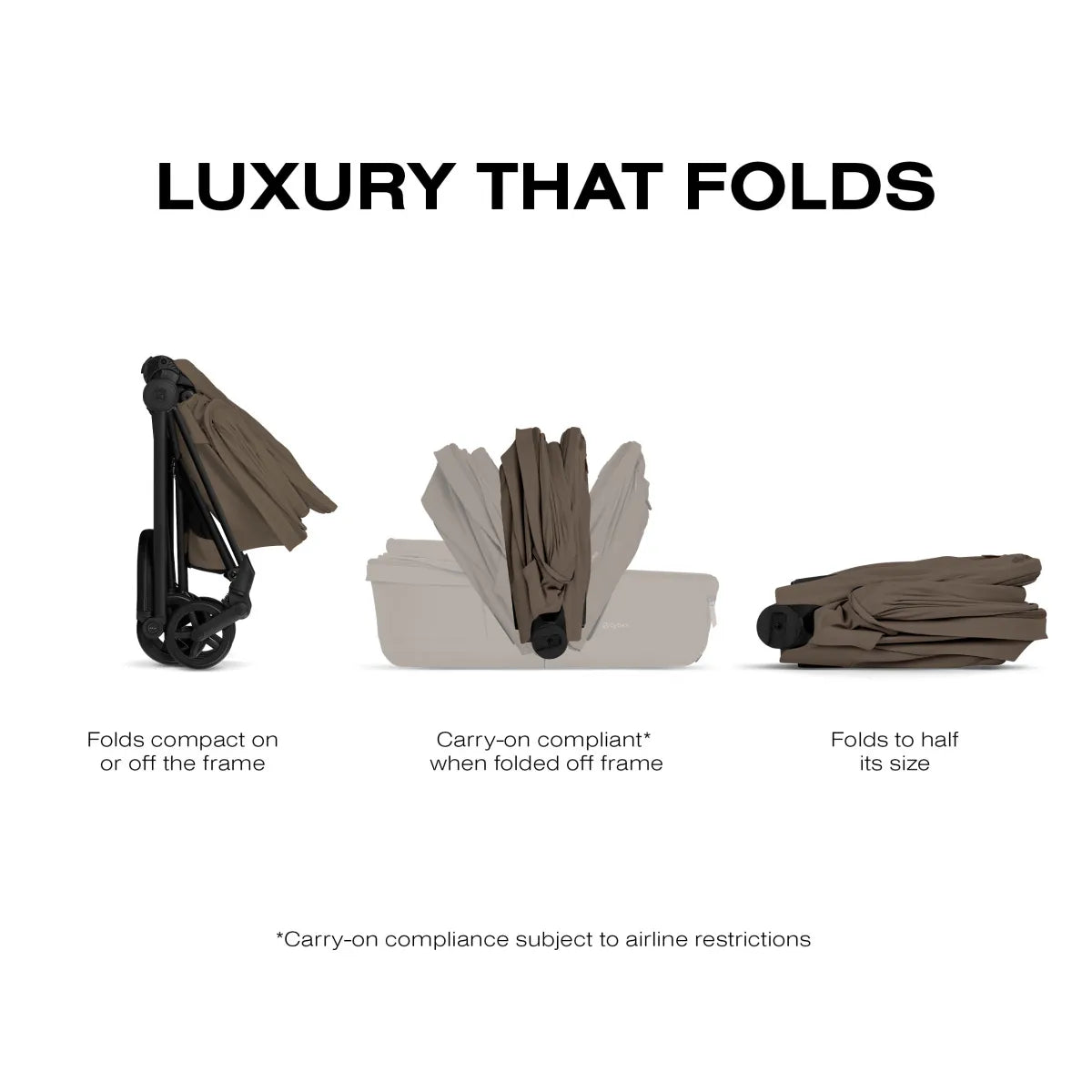 Cybex Mios / Coya Fold Lux Carry Cot (2026) - Coconut Brown - 526001521