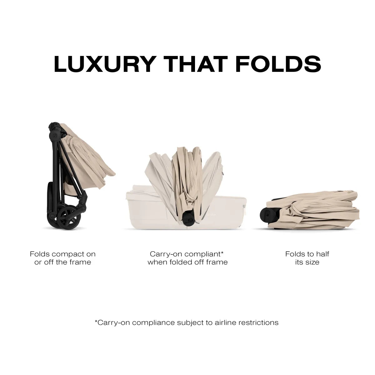 Cybex Mios / Coya Fold Lux Carry Cot (2026) - Cozy Beige - 526001519