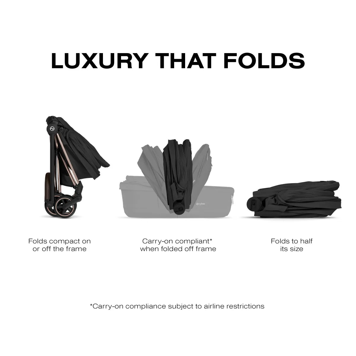 Cybex Mios / Coya Fold Lux Carry Cot (2026) - Sepia Black - 526001517
