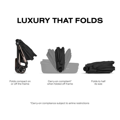 Cybex Mios / Coya Fold Lux Carry Cot (2026) - Sepia Black - 526001517