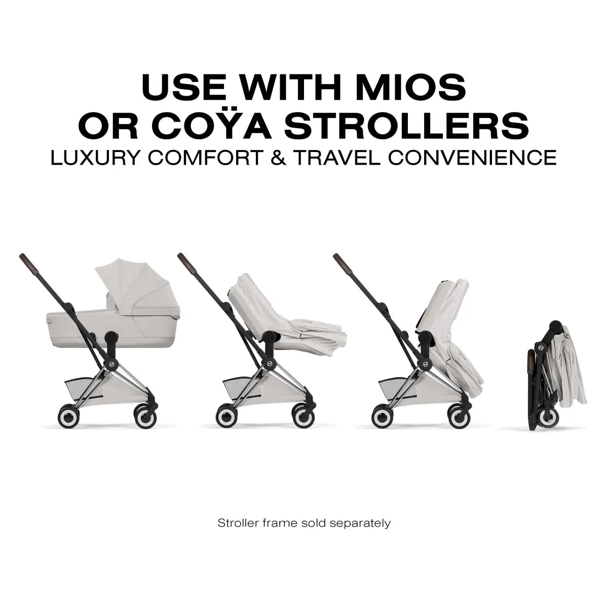 Cybex Mios / Coya Fold Lux Carry Cot (2026) - Style Collection - City Grey - 526000461