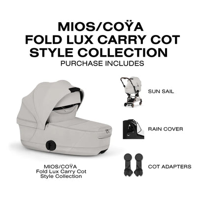 Cybex Mios / Coya Fold Lux Carry Cot (2026) - Style Collection - City Grey - 526000461