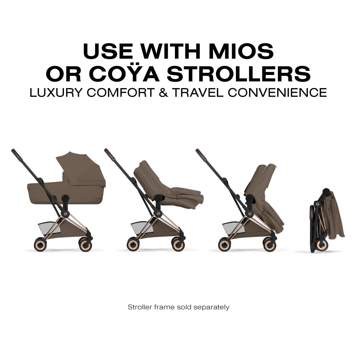 Cybex Mios / Coya Fold Lux Carry Cot (2026) - Style Collection - Coconut Brown - 526001630