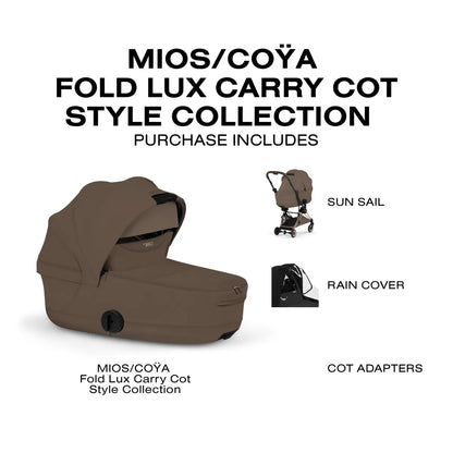 Cybex Mios / Coya Fold Lux Carry Cot (2026) - Style Collection - Coconut Brown - 526001630