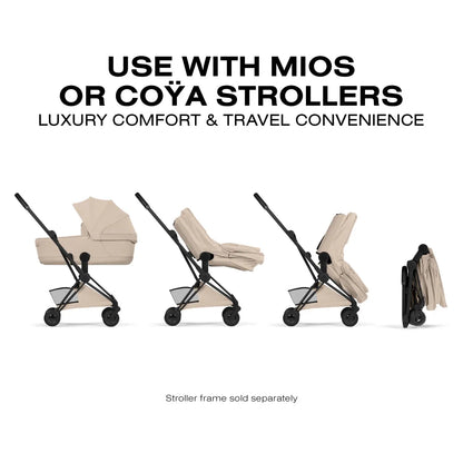 Cybex Mios / Coya Fold Lux Carry Cot (2026) - Style Collection - Cozy Beige - 526000467