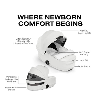 Cybex Mios / Coya Fold Lux Carry Cot (2026) - Style Collection - Off White - 526000485