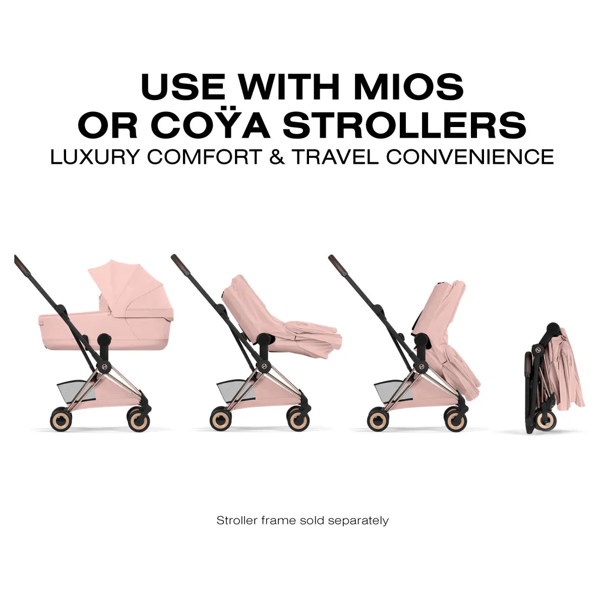 Cybex Mios / Coya Fold Lux Carry Cot (2026) - Style Collection - Peach Pink - 526000491