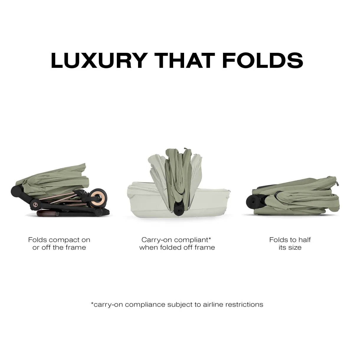Cybex Mios / Coya Fold Lux Carry Cot (2026) - Style Collection - Sage Green - 526000473