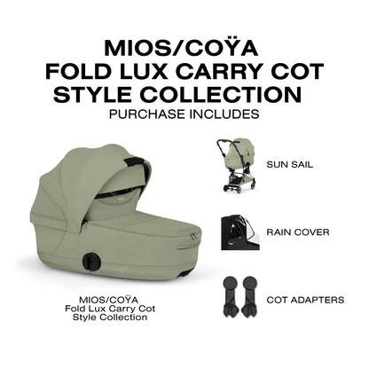 Cybex Mios / Coya Fold Lux Carry Cot (2026) - Style Collection - Sage Green - 526000473