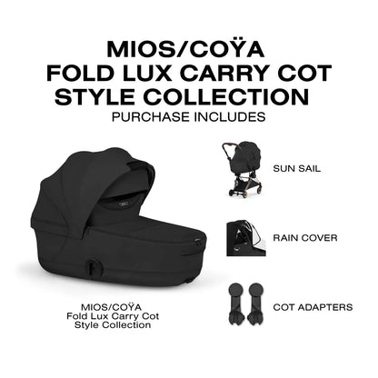 Cybex Mios / Coya Fold Lux Carry Cot (2026) - Style Collection - Sepia Black - 526000455
