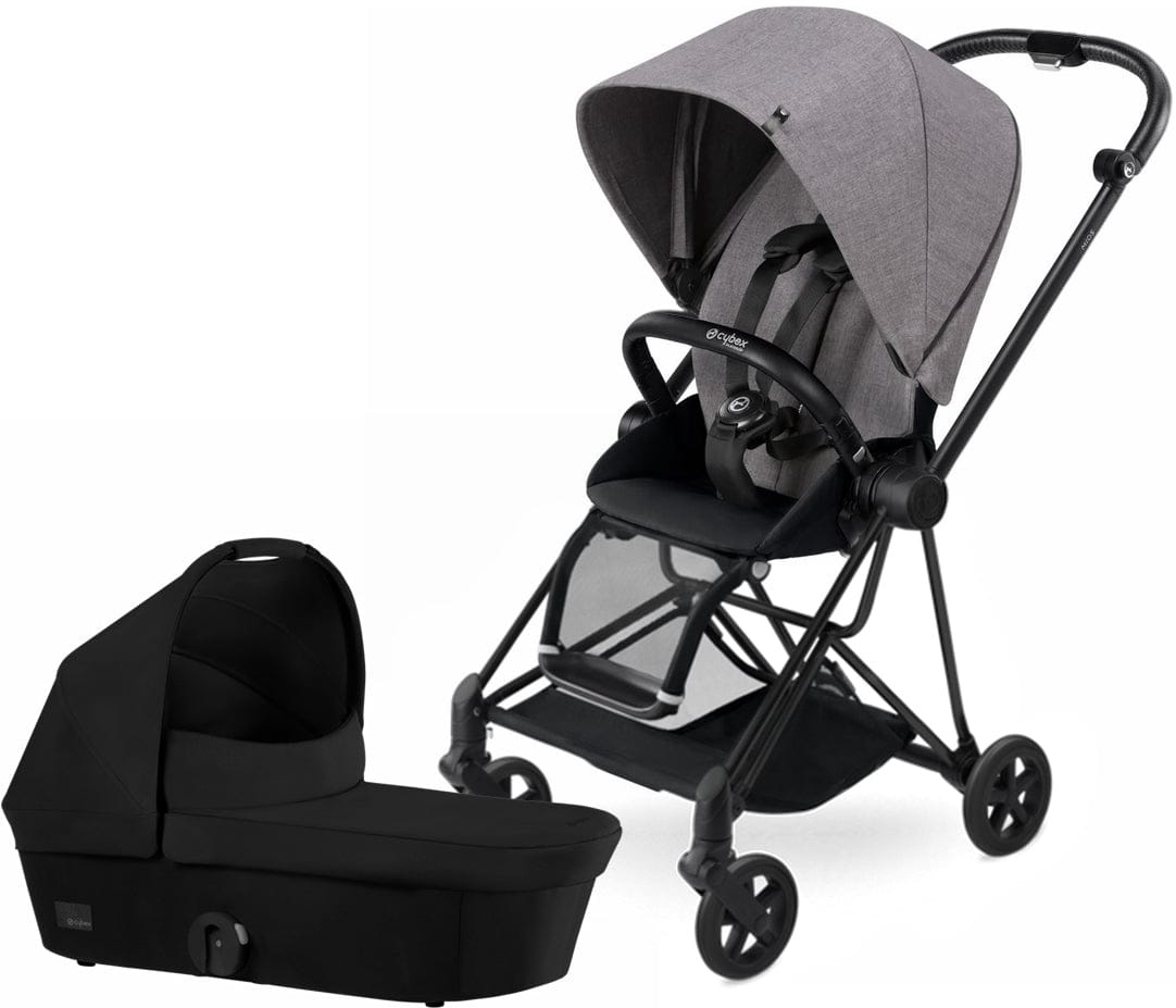Cybex 2017 / 2018 Mios Plus Stroller & Bassinet - Black/Manhattan Grey/Stardust Black - 517001443-517002517-BSNT