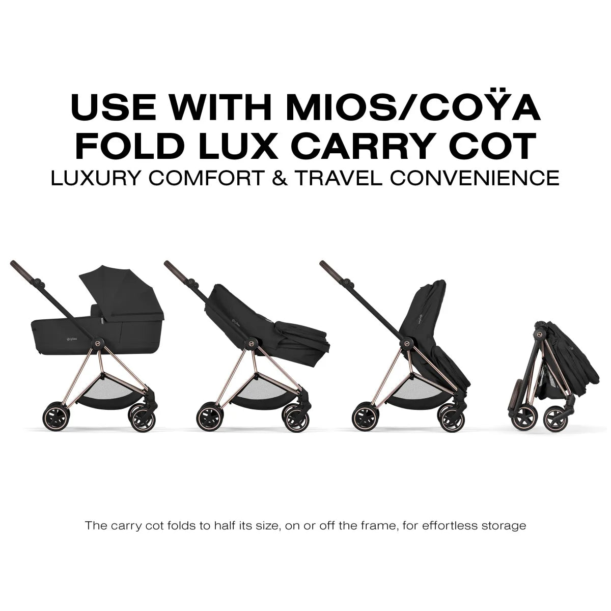 Cybex Mios Stroller (2026) - Matte Black Frame / Sepia Black Lux Seat - 526000107