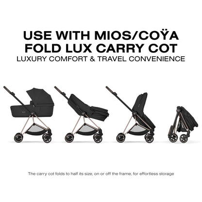 Cybex Mios Stroller (2026) - Rose Gold Frame / Sepia Black Lux Seat - 526000097