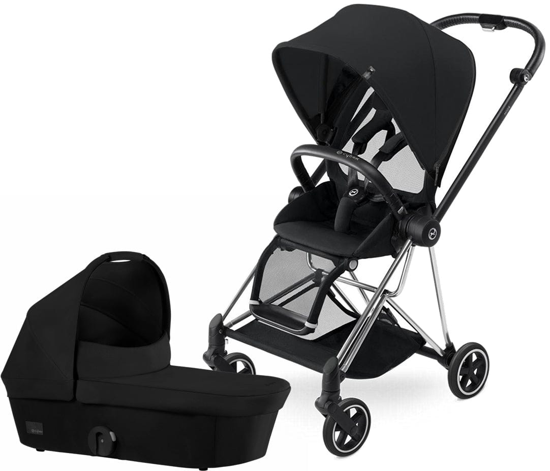 Cybex 2017 / 2018 Mios Stroller & Bassinet - Chrome/Stardust Black
