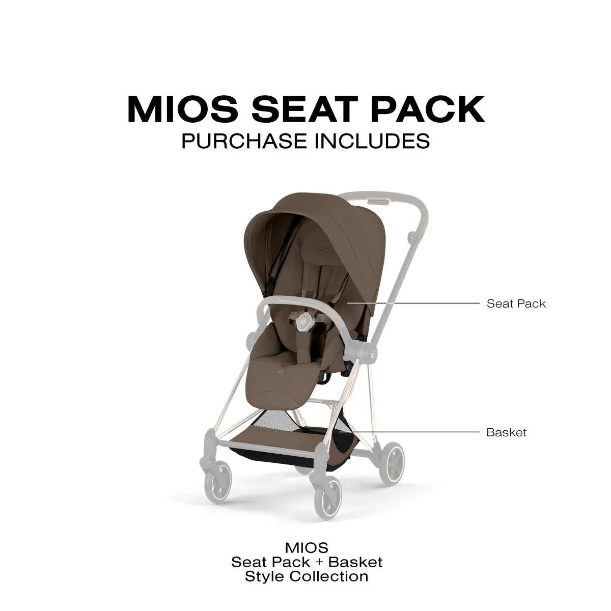 Cybex Mios Style Seatpack - Coconut Brown - 526001625