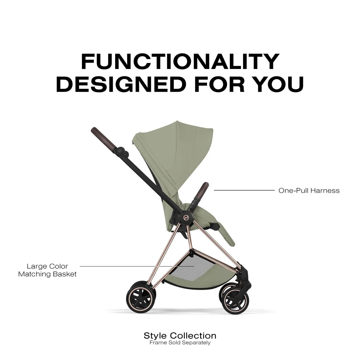 Cybex Mios Style Seatpack - Sage Green - 526000425
