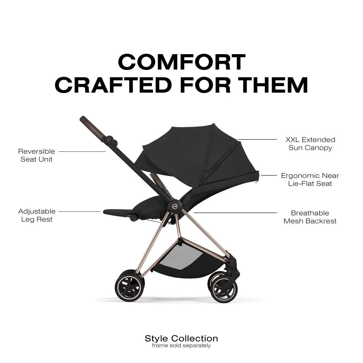 Cybex Mios Style Seatpack - Sepia Black - 526000401