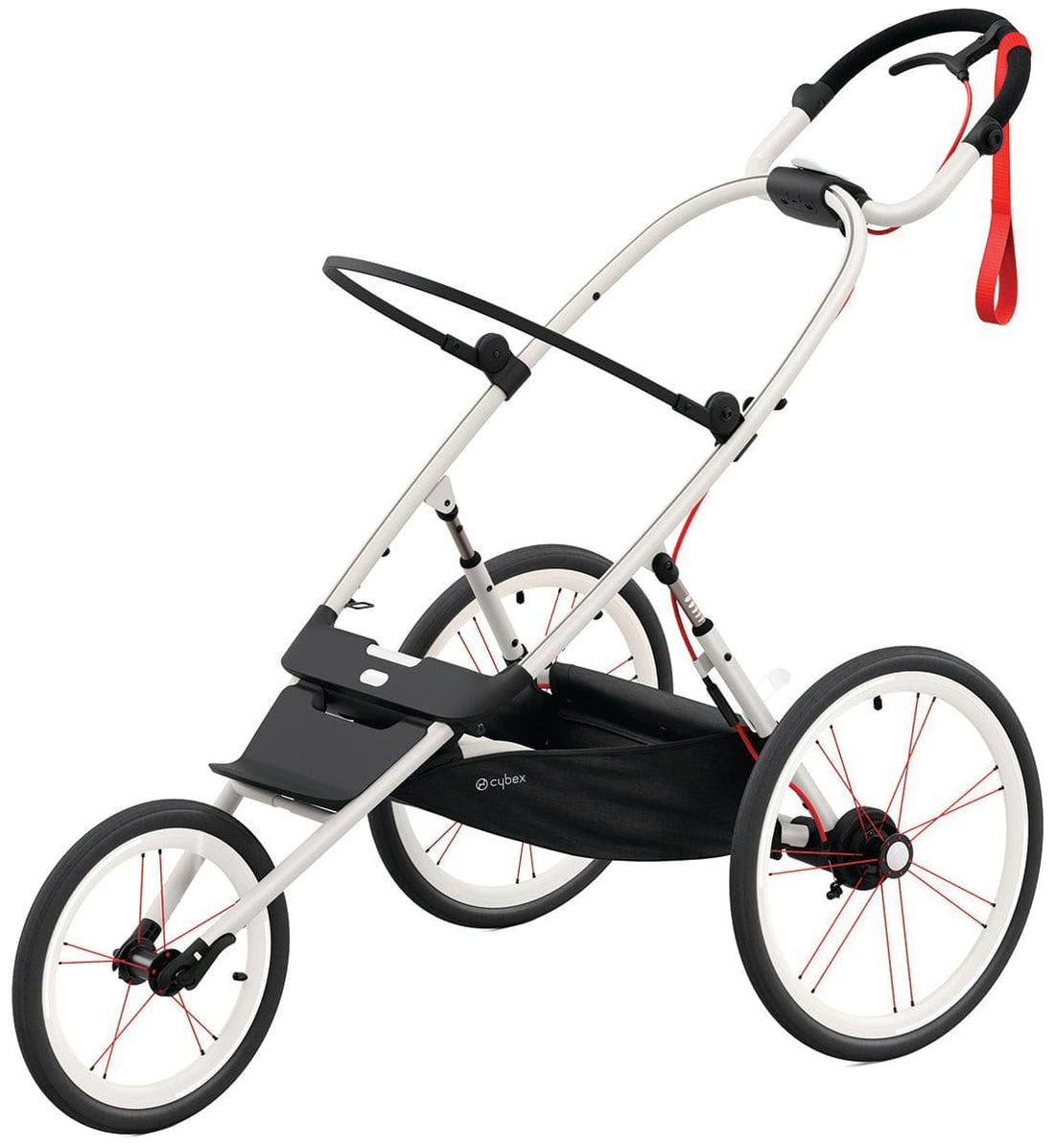 Cybex OPEN BOX AVI Fixed Front Wheel Jogging Stroller Frame - Cream with Orange Details - 520004147-OB