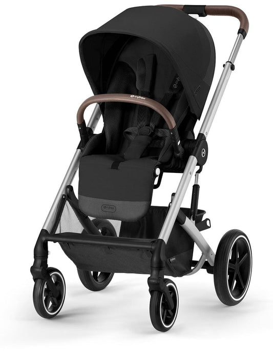 Cybex OPEN BOX Balios S Lux 2 Stroller - Silver Frame / Moon Black - 522002393-ob