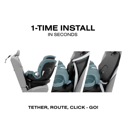 Cybex OPEN BOX Callisto G 360 Rotating All-in-One Convertible Car Seat - Stormy Blue - 524000598-OB
