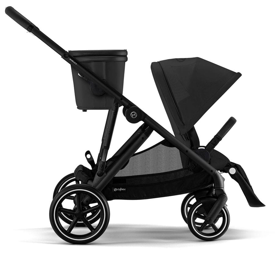 Cybex OPEN BOX Gazelle S 2 Single-to-Double Stroller - Black Frame / Moon Black - 522002357-ob