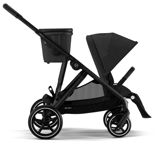 Cybex OPEN BOX Gazelle S 2 Single-to-Double Stroller - Black Frame / Moon Black - 522002357-ob