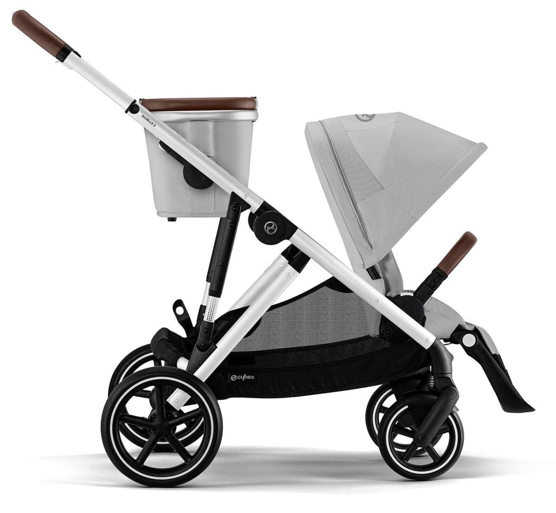 Cybex OPEN BOX Gazelle S 2 Single-to-Double Stroller - Silver Frame / Lava Grey - 522004815-OB