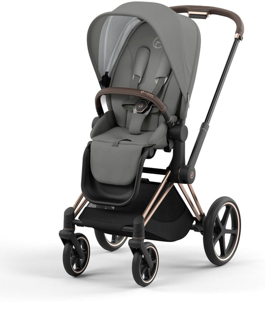 Cybex OPEN BOX Priam 4 Stroller (One Box) - Rose Gold / Brown / Soho Grey - 521004137-OB