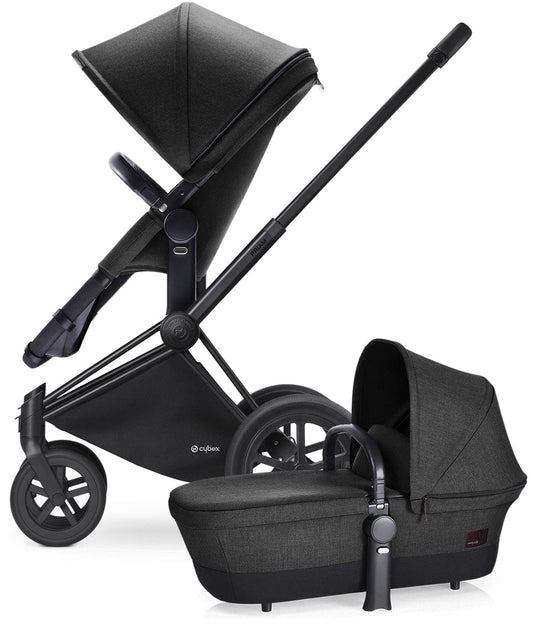 Cybex Priam 2017 / 2018 2-in-1 All-Terrain Stroller - Matte Black/Black Beauty - CBXPRLTTERRMBBB