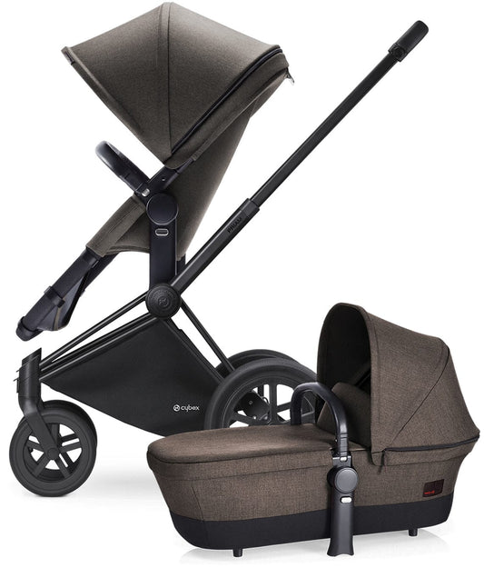 Cybex Priam 2017 / 2018 2-in-1 All-Terrain Stroller - Matte Black/Desert Khaki - CBXPRLTTERRMBDK